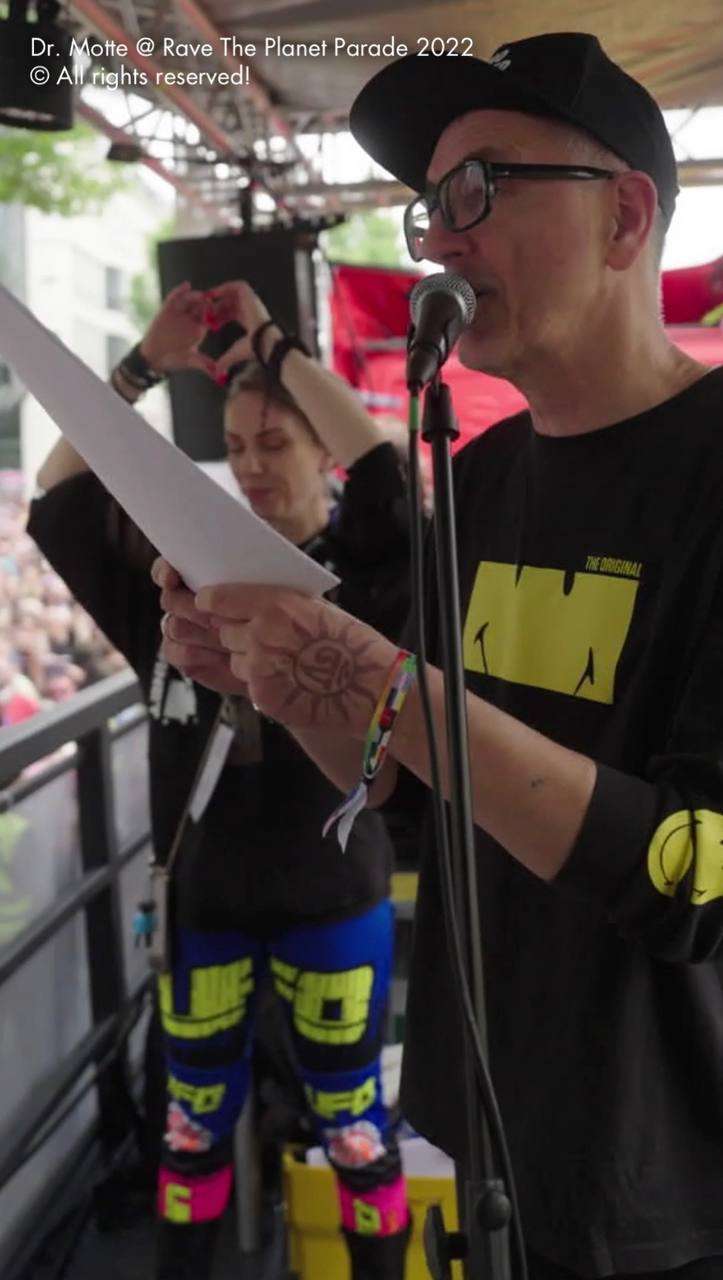 Dr. Motte Full Opening Speech Rave The Planet Parade july 9 2022